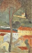 Amedeo Modigliani Landscape at Cagnes (mk39) oil painting reproduction